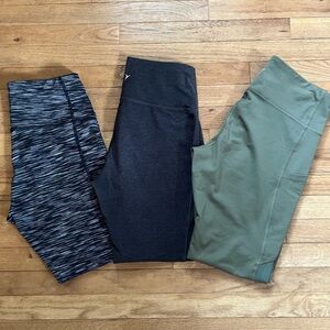 Leggings Bundle - Black, Green, and Gray